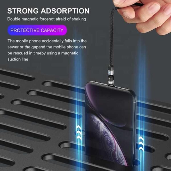 360 540 Degree Magnetic 3in1 Usb Cable