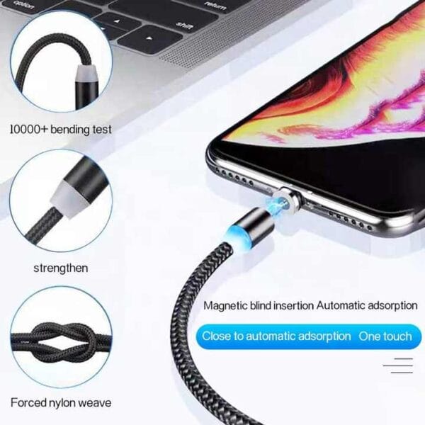 3 in 1 magnetic charging cable