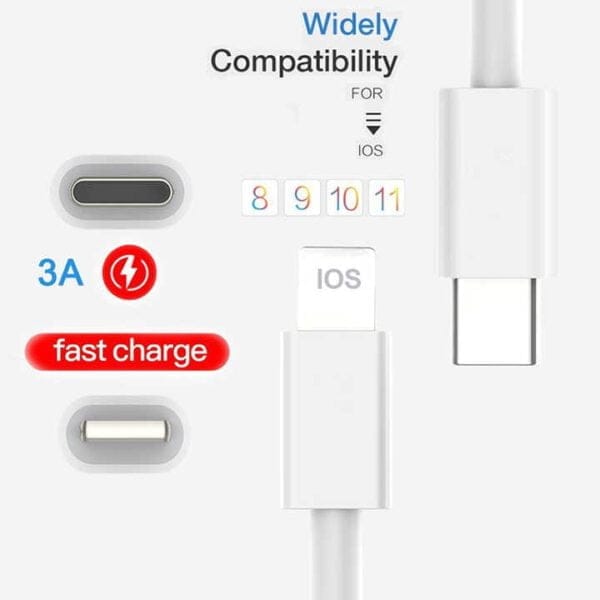 18W PD Charging Cable Type c To Lighting Cable