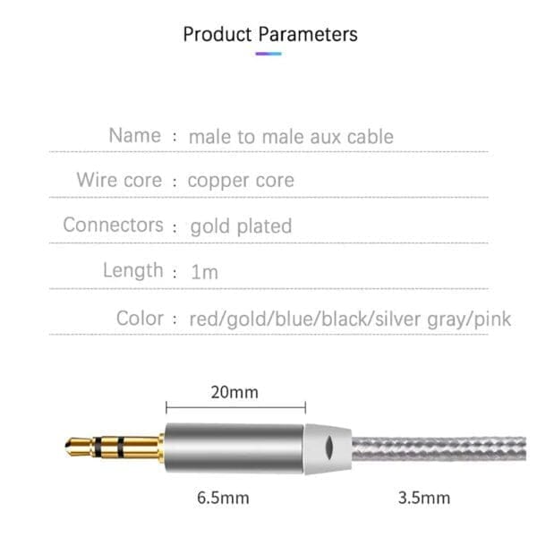 3.5mm Male to Male Audio Cable