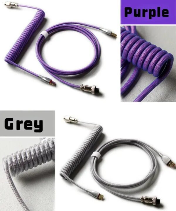 Type C Keyboard Coiled Cable