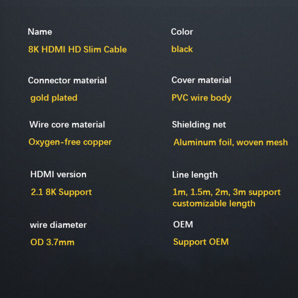 HDMI 2.1 8k HDMI Cable