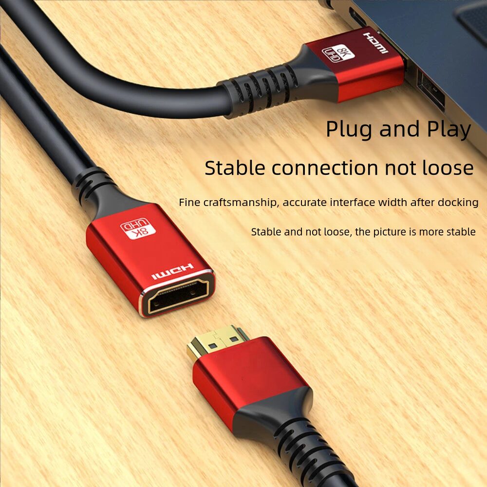 Cmple 10FT HDMI Extension Cable – Male To Female, 4K 1080P, Gold-Plated, Slim Design