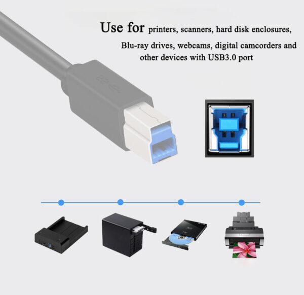 USB 2.0 USB Printer Cable