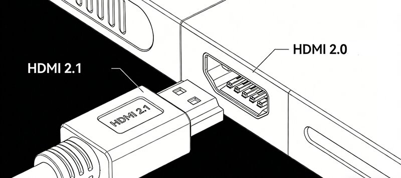 HDMI 2.1 backward compatible with HDMI 2.0 port