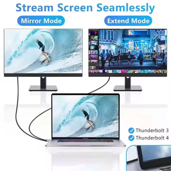 4K60Hz Thunderbolt 4 USB C to HDMI Cable - Image 5