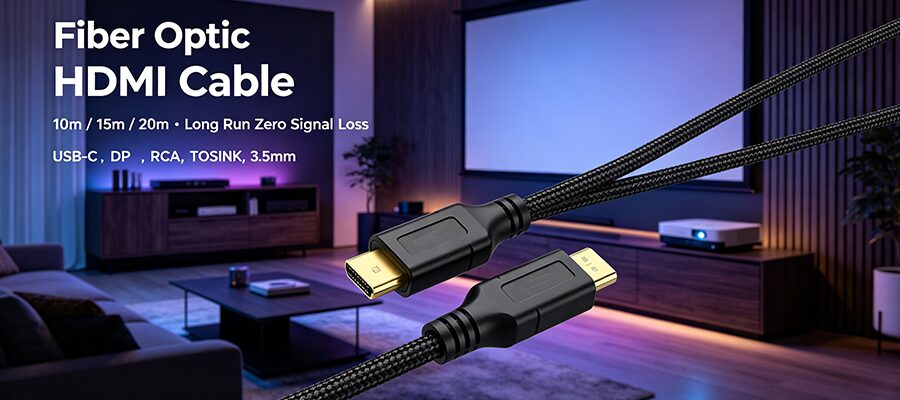 Fiber optic HDMI cable