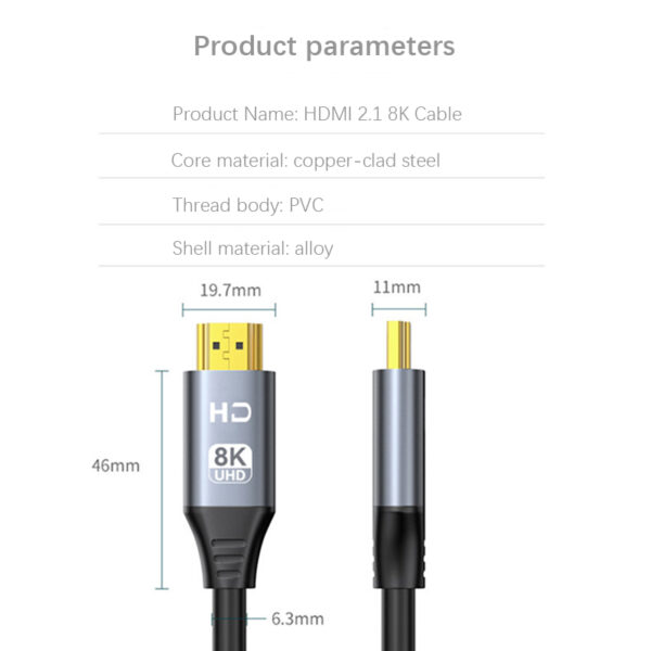 8K@60Hz 4K@240Hz UHD HDMI Cord