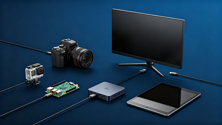 Mini HDMI and Micro HDMI compatible devices camera action tablet single board computer