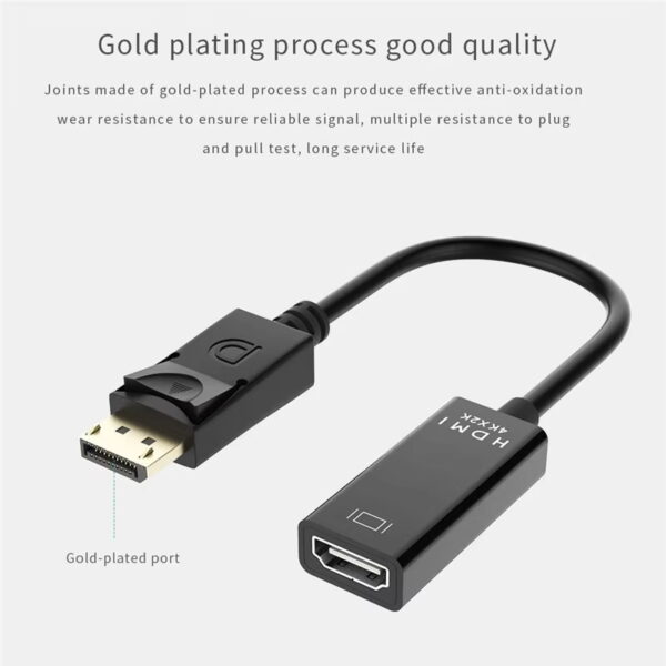DP to HDMI Adapter, DisplayPort Male to HDMI Female 4K Converter - Image 4